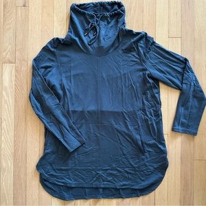 J.Jill - Tencel Cowl Neck Blue Sweatshirt
